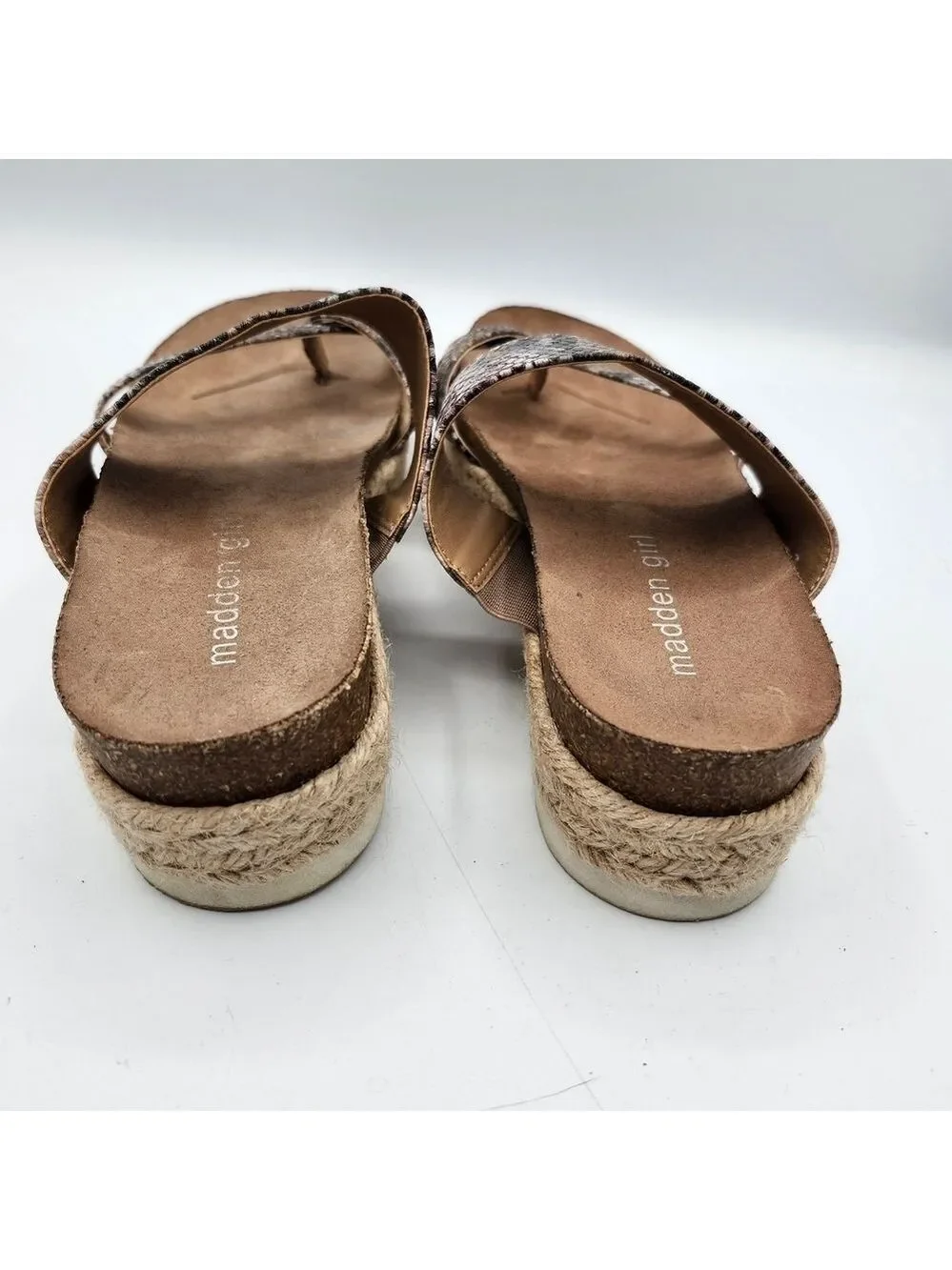 Madden Girl Brown Snake Print Espadrilles